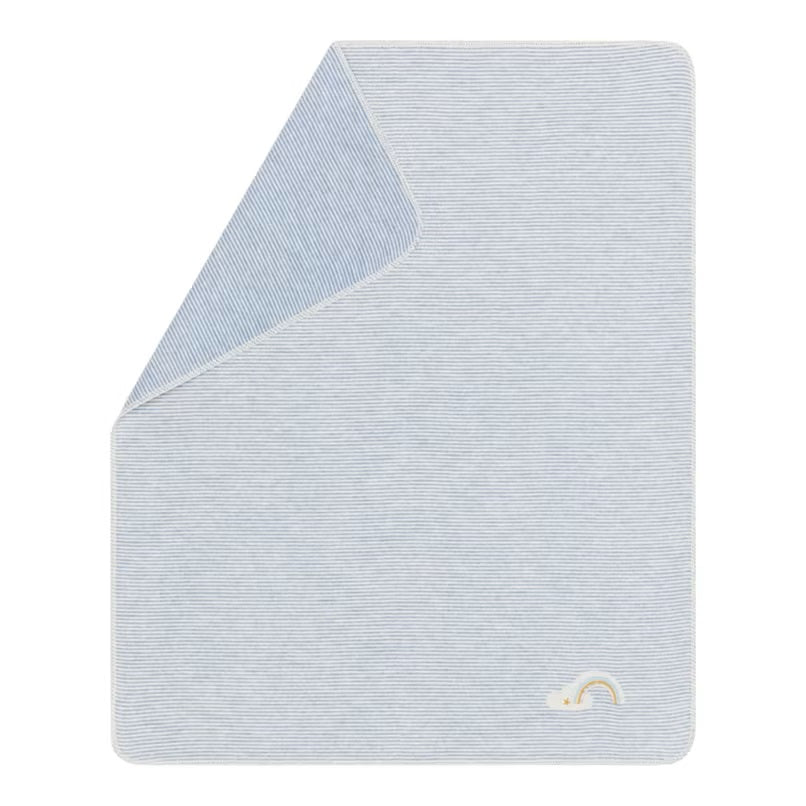 Babydecke Regenbogen/ blau