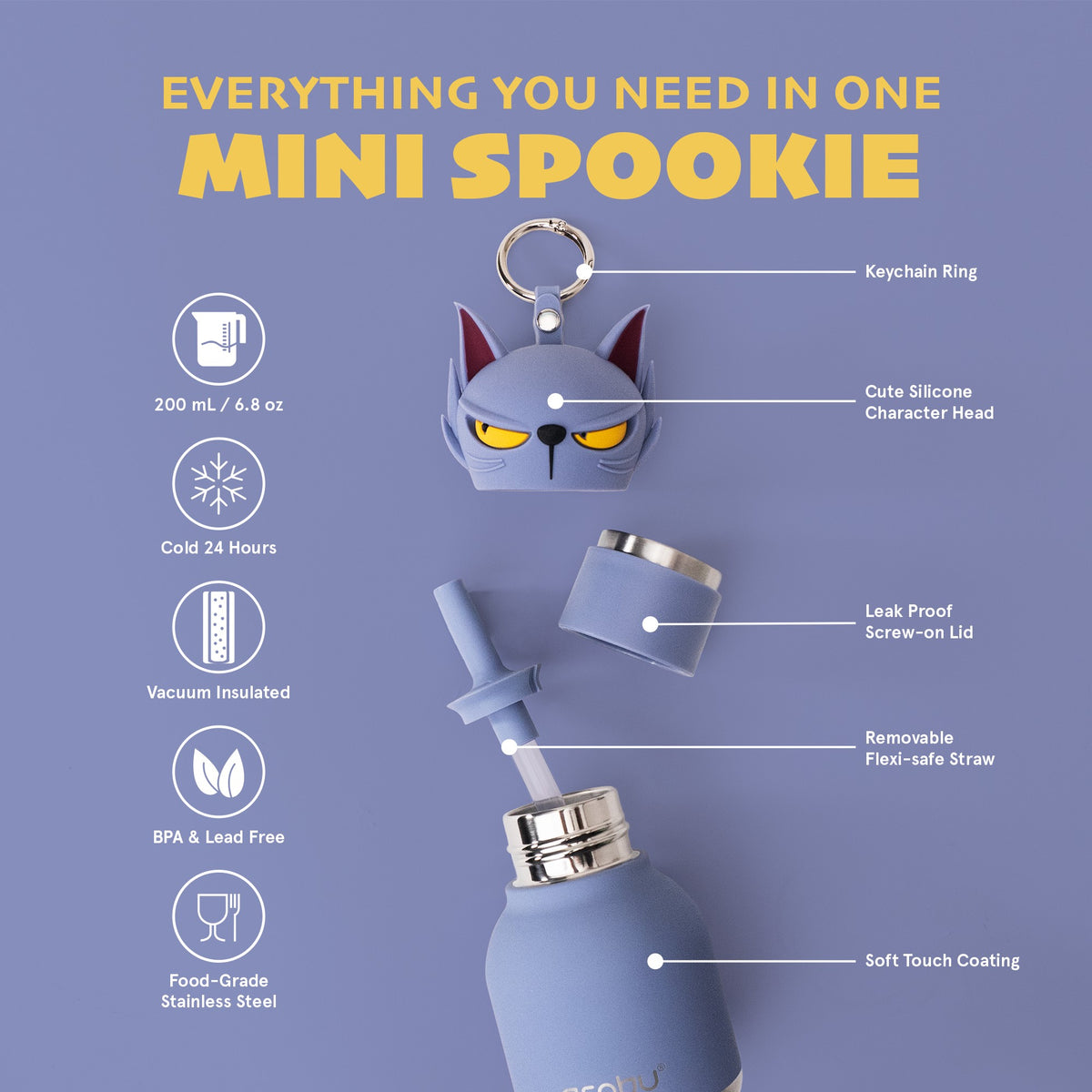 Mini Trinkflasche Spookie - Katze