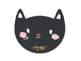 Schwarze Papierservietten Katze mit buntem Aufdruck von PartyDeco, 15x13 cm, 20 Stück