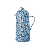 Thermoskanne mit Swan Lake Print, silberner Vogel auf Deckel, 1 Liter, 12 Stunden warmhaltend