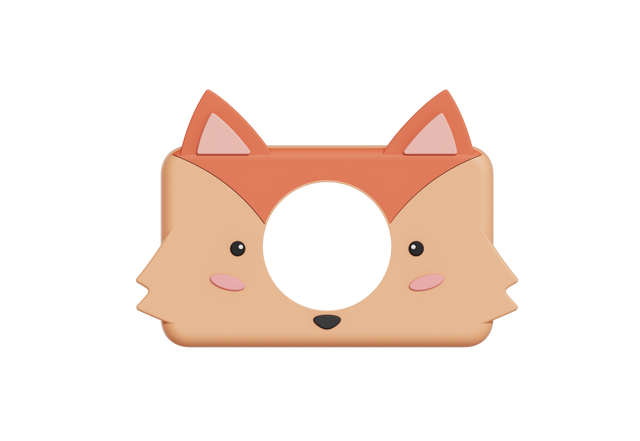 Silikonhülle mit Fuchs-Motiv für kindersichere und umweltfreundliche Kameraschutzhülle
