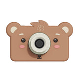Kinderkamera Bär von The Zoofamily mit 24MP, 2-Zoll-Display, 32GB Speicher und stoßfester Silikonhülle für Kinder 3-10 Jahre