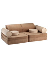 Settee Toffee kindersofa aus nachhaltigem Material mit vielseitigen Kissen für Spiel und Entspannung