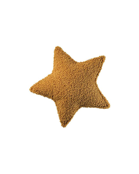 Star Cushion Mapel off white star-shaped cozy teddy cushion by Wigiwama for relaxing and decor