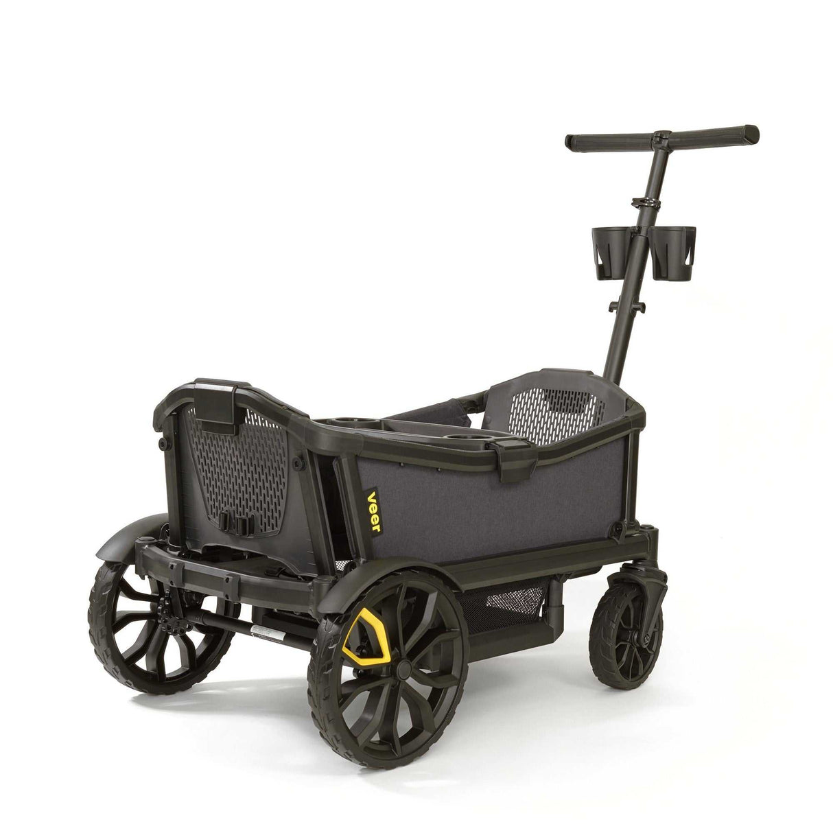 VEER Cruiser innovativer Bollerwagen für zwei Kinder mit Sicherheitsgurten und höhenverstellbarer Lenkstange