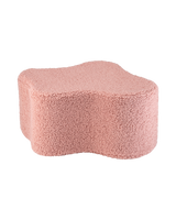 Cloud Pouffe aus weichem Teddy-Stoff in Guava Pink als Sitz- und Fußhocker