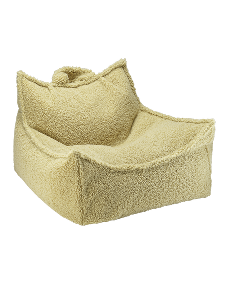 grüner wigiwama Sitzsack Bezug aus OEKO-TEX® zertifiziertem Teddy-Stoff