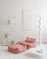 Square Ottoman/ Guava Pink
