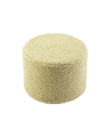 Wigiwama Pouffe in soft OEKO-TEX teddy fabric, multifunctional footstool and seat in matcha color