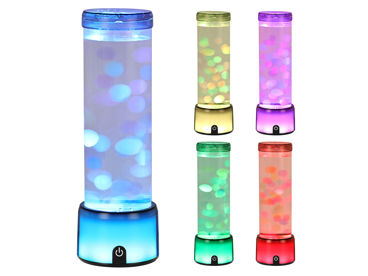 Aqua Lampe mit farbwechselndem  Sockel