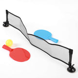 Mini Tischtennisspiel mit kompaktem Tisch, Schlägern und Bällen für schnellen Familienspaß