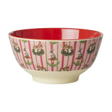 Mittlere Schale aus Melamin mit Sweet Forest Print, vielseitig für Innen und Außen, 15 cm Durchmesser, 700 ml Volumen