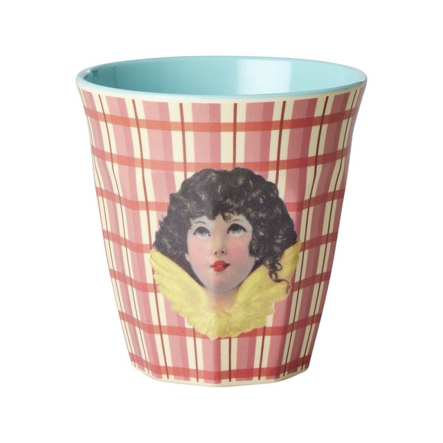 Roter Becher/ Angel Melaminbecher 250 ml im Winterdesign, robust und vielseitig für warme Getränke und mehr