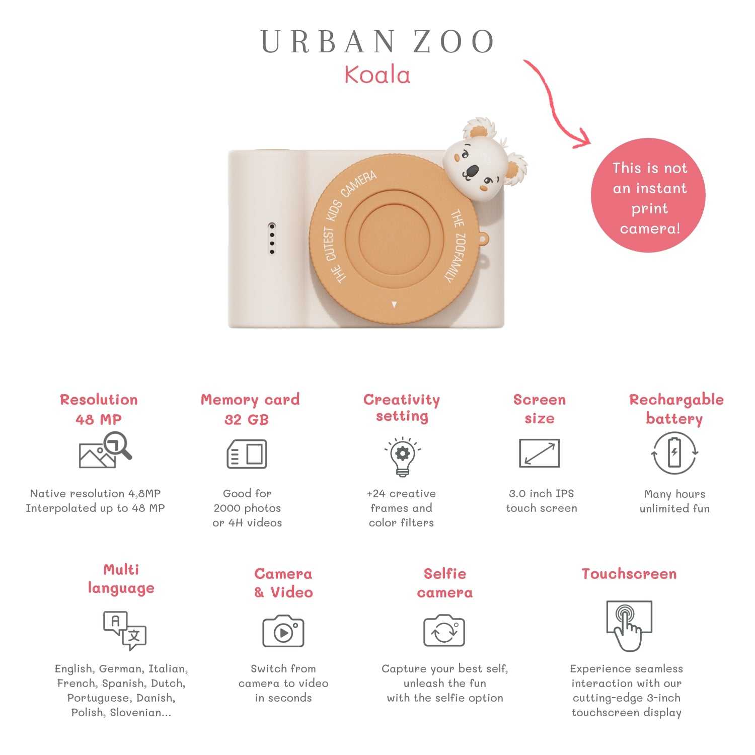 Kinderkamera Urban Zoo/ Koala