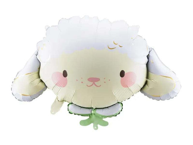 Folienballon Schaf bunt von Partydeco, 87x57.5 cm, mit Strohhalm, für Helium oder Luft