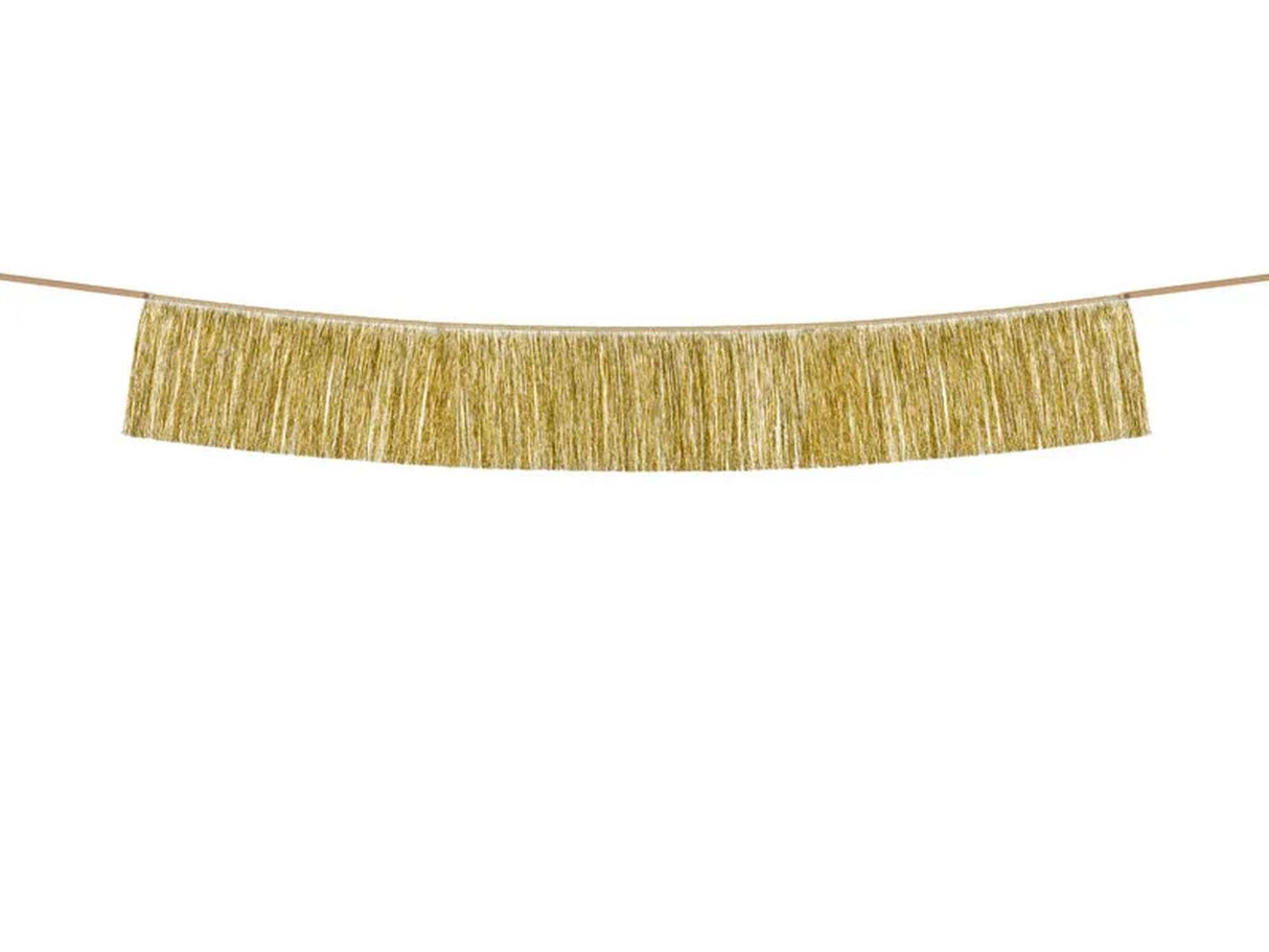 Gold Girlande Quasten Dekoration, 20x135 cm, vielseitig für Partys