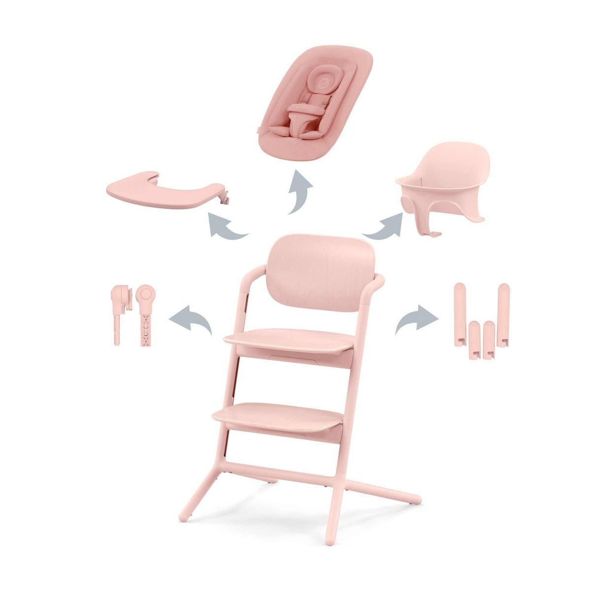 LEMO Hochstuhl 4in1 Set/ Pearl Pink