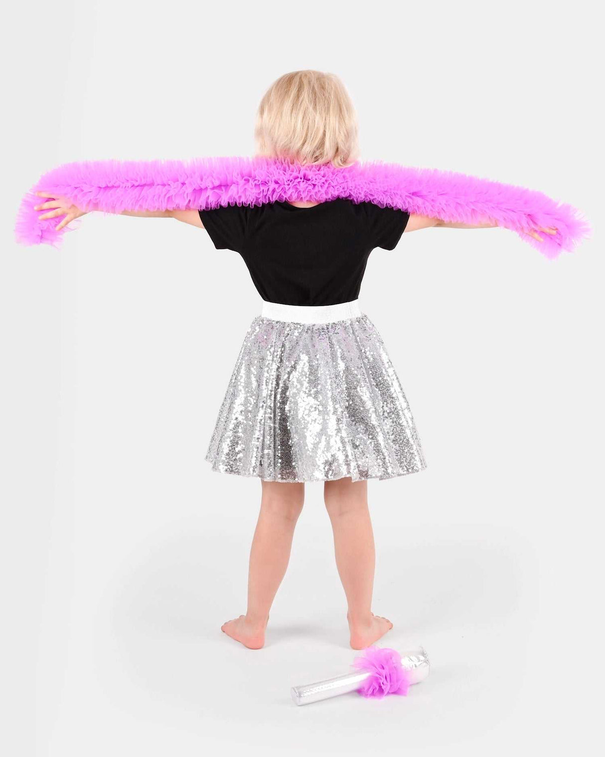 Disco Kostüm/ Silber 6-8 Jahre