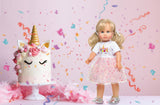 Puppenkleid "Einhorn" Hannah", Gr. 28-35 cm