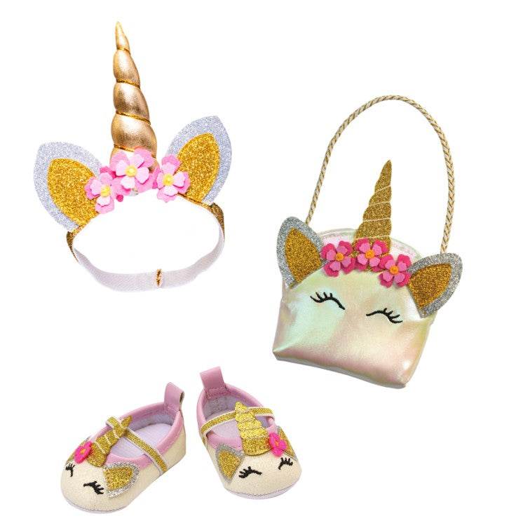 Glitzer-Einhorn-Set Gr. 30-34