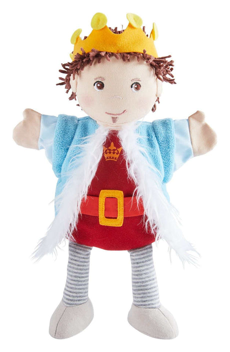 Handpuppe Prinz von Haba aus Polyester für kreative Rollenspiele und spielerische Entwicklung ab 1 Jahr