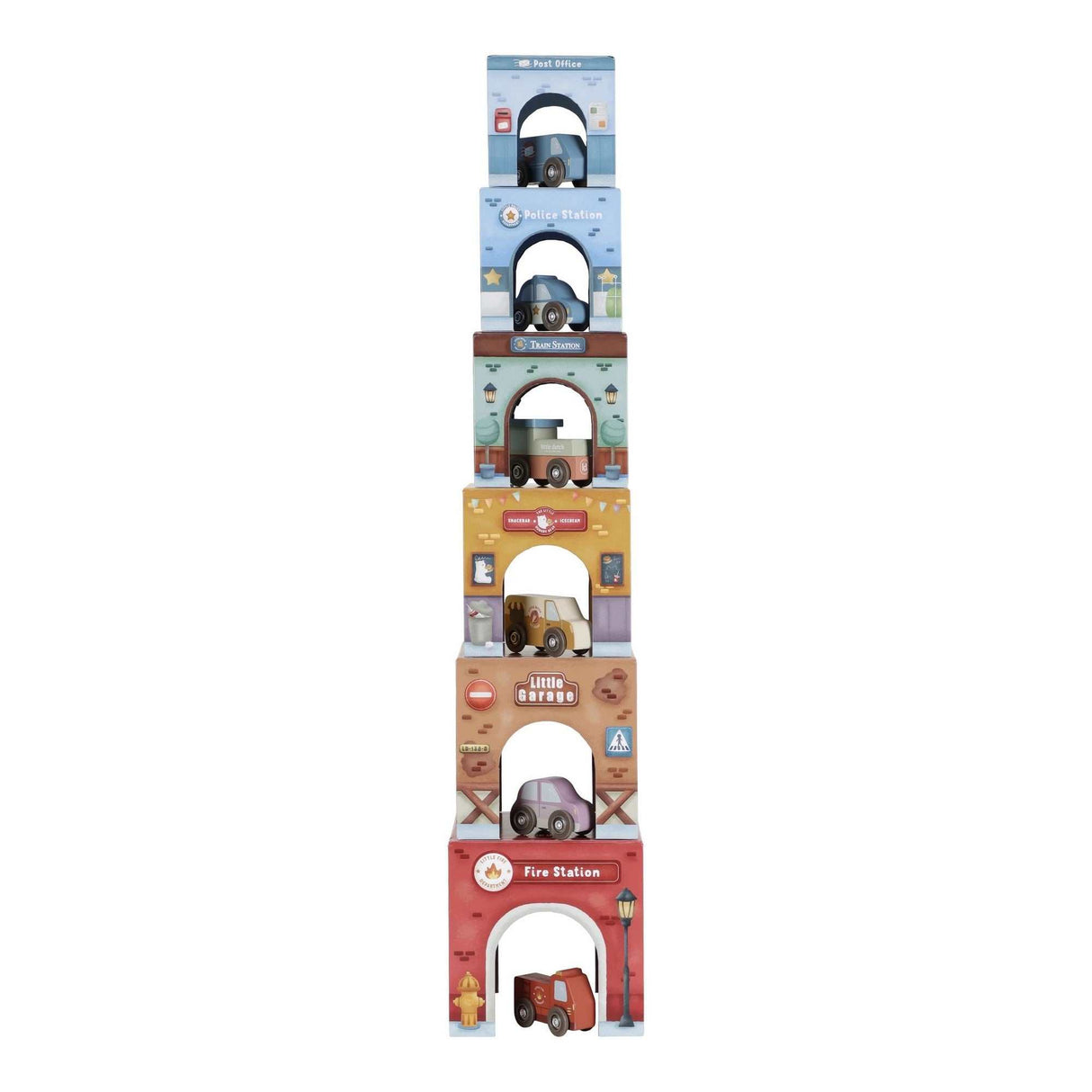 Stapelwürfel mit Autos