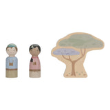 Holz-Safariauto mit Tieren